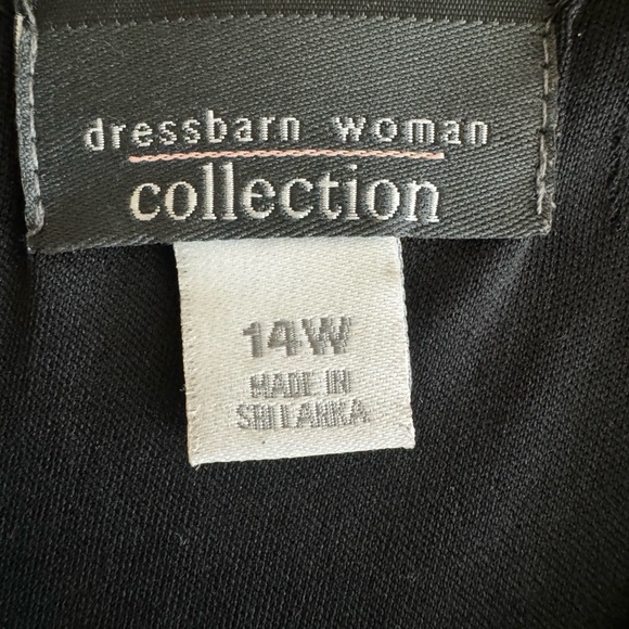 Vintage Collection Black Dress V-Neck with 3/4 Sleeve Bolero Jacket Sz 14w EUC - Picture 11 of 16